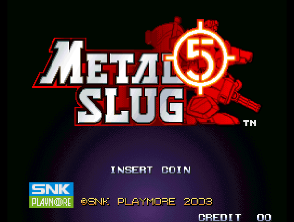 Metal Slug 5 (AES Cart) Title Screen